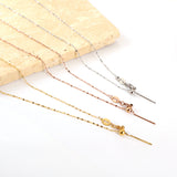 ASON 10pcs/bulk long necklace collar 1mm*45cm retractable connector clasp matching chain steel color & gold color stainless steel necklace wholesale