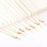 ASON 10pcs/bulk long necklace collar 0.9mm*45cm retractable joint clasp steel color & gold stainless steel necklace wholesale