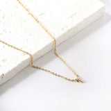 T pendant with diamond necklace 43+5cm