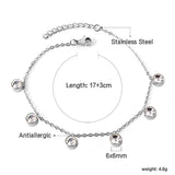 6 White Diamonds & Rose Diamonds Bracelet 17+3cm