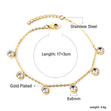 6 White Diamonds & Rose Diamonds Bracelet 17+3cm