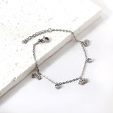 3 Crowns + 2 Cylindrical White Diamonds Accessories Bracelet 17+3cm