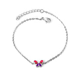 Mixed Color Butterfly Bracelet 17+3cm