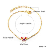 Mixed Color Butterfly Bracelet 17+3cm