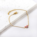 Mixed Color Butterfly Bracelet 17+3cm