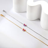 Mixed Color Butterfly Bracelet 17+3cm