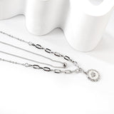 Collier pendentif composite coquillages blancs