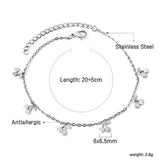 6 Cherry Accessory Anklets 20+5cm Steel Golden