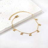 6 Cherry Accessory Anklets 20+5cm Steel Golden