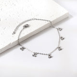 6 Cherry Accessory Anklets 20+5cm Steel Golden