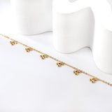 6 Cherry Accessory Anklets 20+5cm Steel Golden