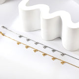 6 Cherry Accessory Anklets 20+5cm Steel Golden