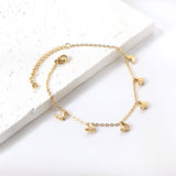 6 Butterfly Accessories Anklet 20+5cm