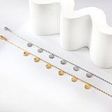 6 Shell Accessory Anklets 20+5cm Gold Steel