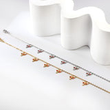 6 Mixed Color Dragonfly Accessories Anklet 20+5cm Gold Steel