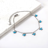 6 Blue Drip Crown Accessories Anklet 20+5cm Steel Golden