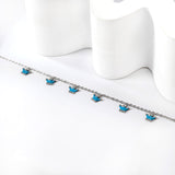 6 Blue Drip Crown Accessories Anklet 20+5cm Steel Golden