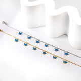 6 Blue Drip Crown Accessories Anklet 20+5cm Steel Golden