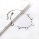 6 Round Cake White Shell Accessories Anklet 20+5cm