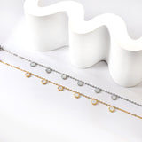 6 Round Cake White Shell Accessories Anklet 20+5cm