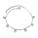 6 Cylinders with White Diamonds Accessories Anklet 20+5cm