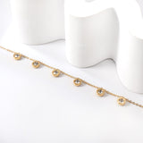 6 Cylinders with White Diamonds Accessories Anklet 20+5cm