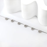 6 Cylinders with White Diamonds Accessories Anklet 20+5cm