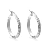 Boucles d'oreilles maille ronde 3*23*28mm