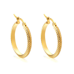 Round mesh earrings 3*23*28mm