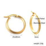 Round mesh earrings 3*23*28mm