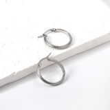 Boucles d'oreilles maille ronde 3*23*28mm