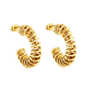 Semi-circular spring ear buckle 7*27mm