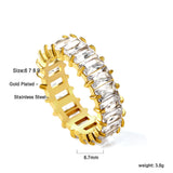 Rectangular full diamond ring female fashion light luxury hundred trend exquisite niche design finger ring