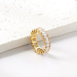 Rectangular full diamond ring female fashion light luxury hundred trend exquisite niche design finger ring