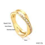 Anillos chapados en oro de 18 quilates Anillo de martillo ancho plano clásico Unisex