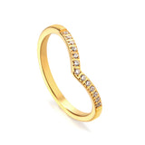 Fashion new micro-set zirconia ring heart shaped with light luxury temperament ring