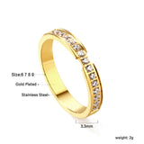 Single ring with multiple small diamonds Gold/steel color