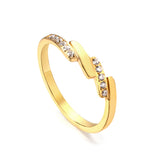 A beautifully designed ring with small round diamonds.