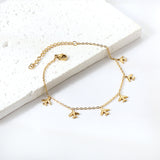 6 Airplane Accessory Anklets 20+5cm Steel Golden