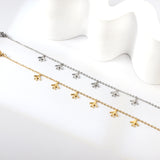 6 Airplane Accessory Anklets 20+5cm Steel Golden