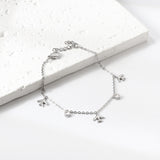 3 planes + 2 cylindrical white diamond bracelet 17+3cm