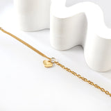 Heart-shaped accessories + half-double chain bracelet 18+4cm gold