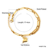 2024 New Year Butterfly Accessories + Half Double Chain Bracelet 17+4cm