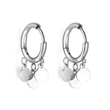 Boucles d'oreilles cercle avec 3 accessoires ronds