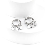 Boucles d'oreilles cercle avec 3 accessoires ronds