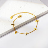 5 Rectangular Row Accessories Bracelet 16+5cm Gold