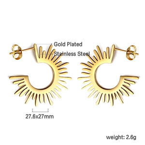 The latest models of gold Earrings fall sense C Earrings