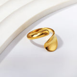 ASON Polished Minimalist Scalloped Ring