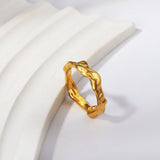 ASON Minimalist Shaped Surface Lightly Frosted Ring