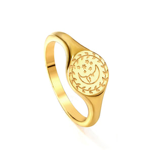 ASON Religion Moon Image Ring